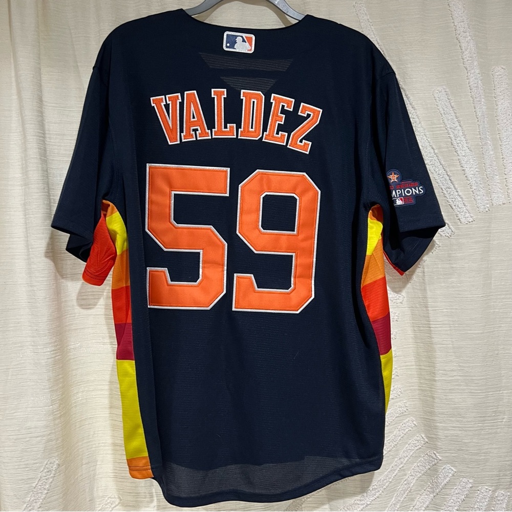 Houston Astros Framber Valdez Navy Sunday Jersey - S